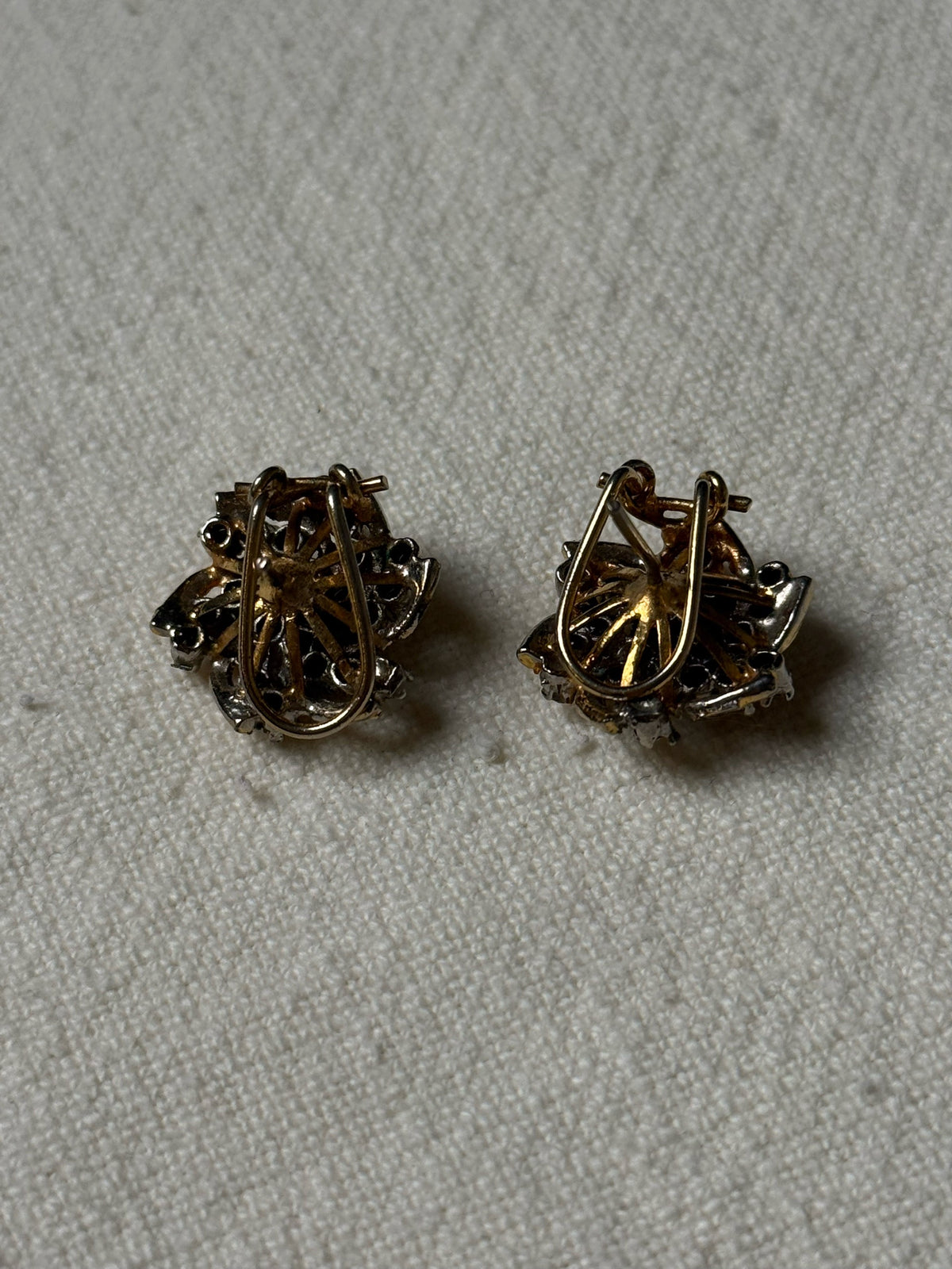 Boucles d'oreille soleil brillant vintage
