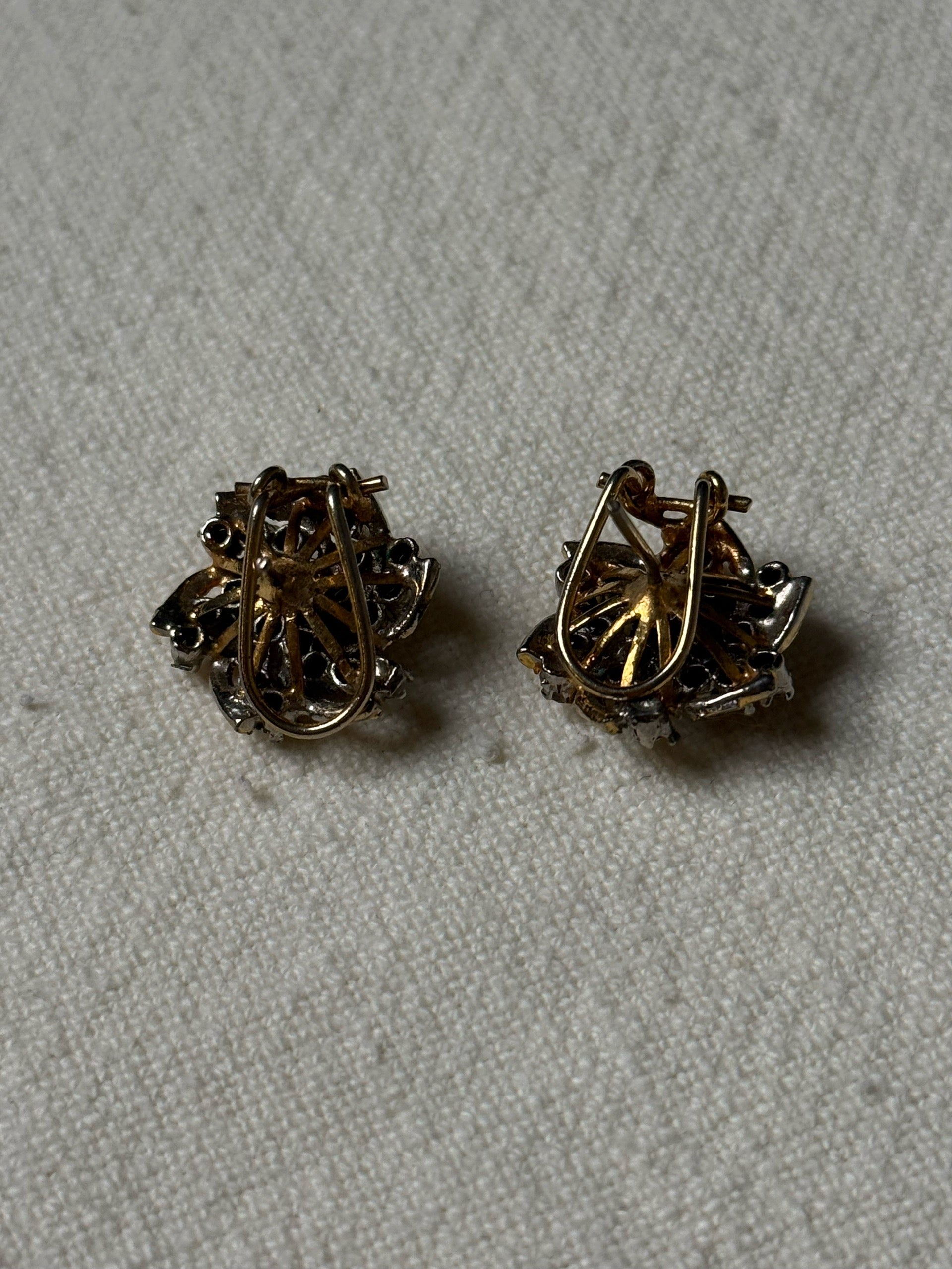 Boucles d'oreille soleil brillant vintage