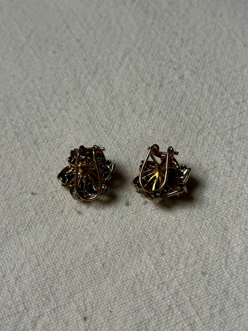 Boucles d'oreille soleil brillant vintage