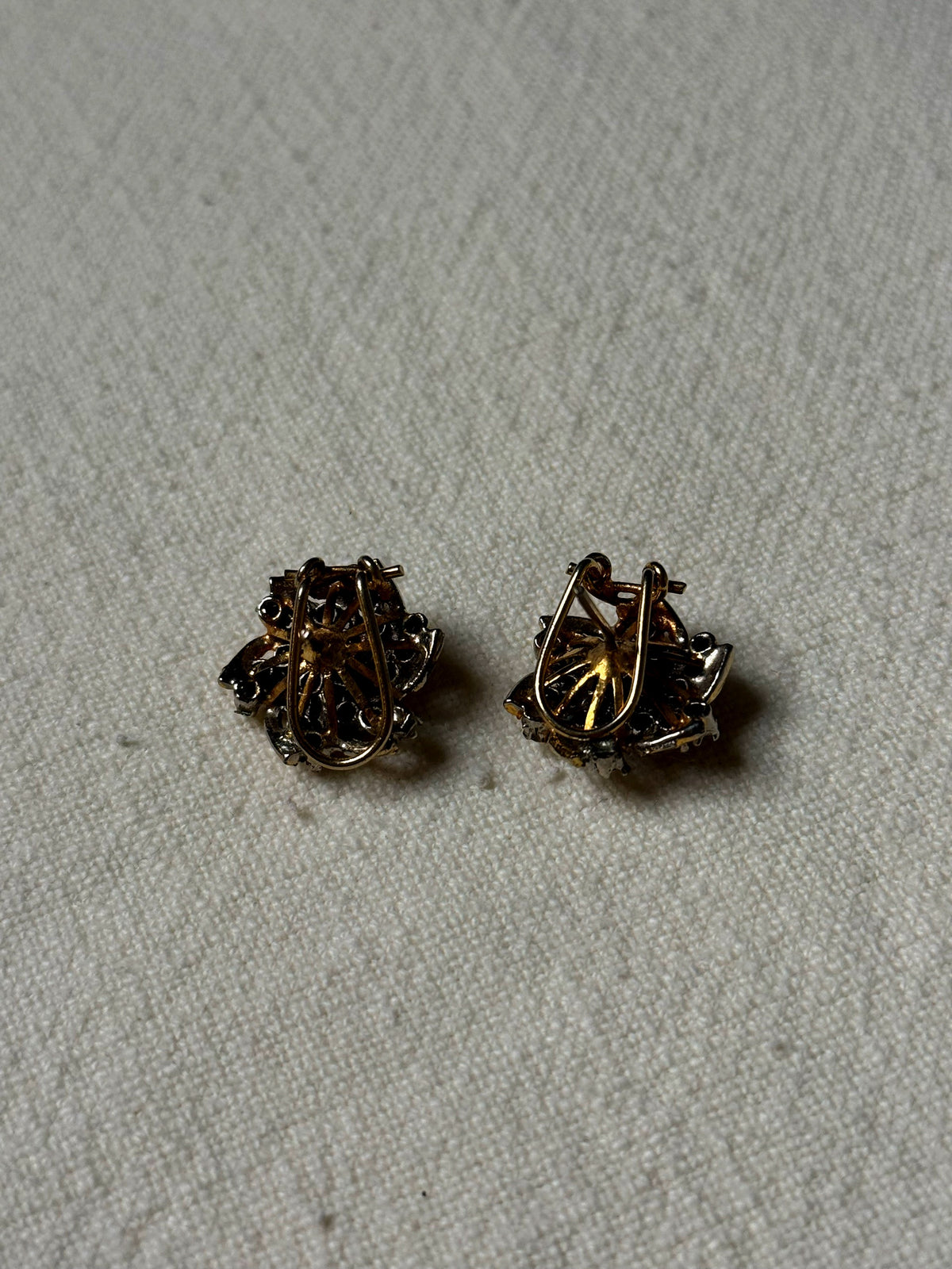 Boucles d'oreille soleil brillant vintage