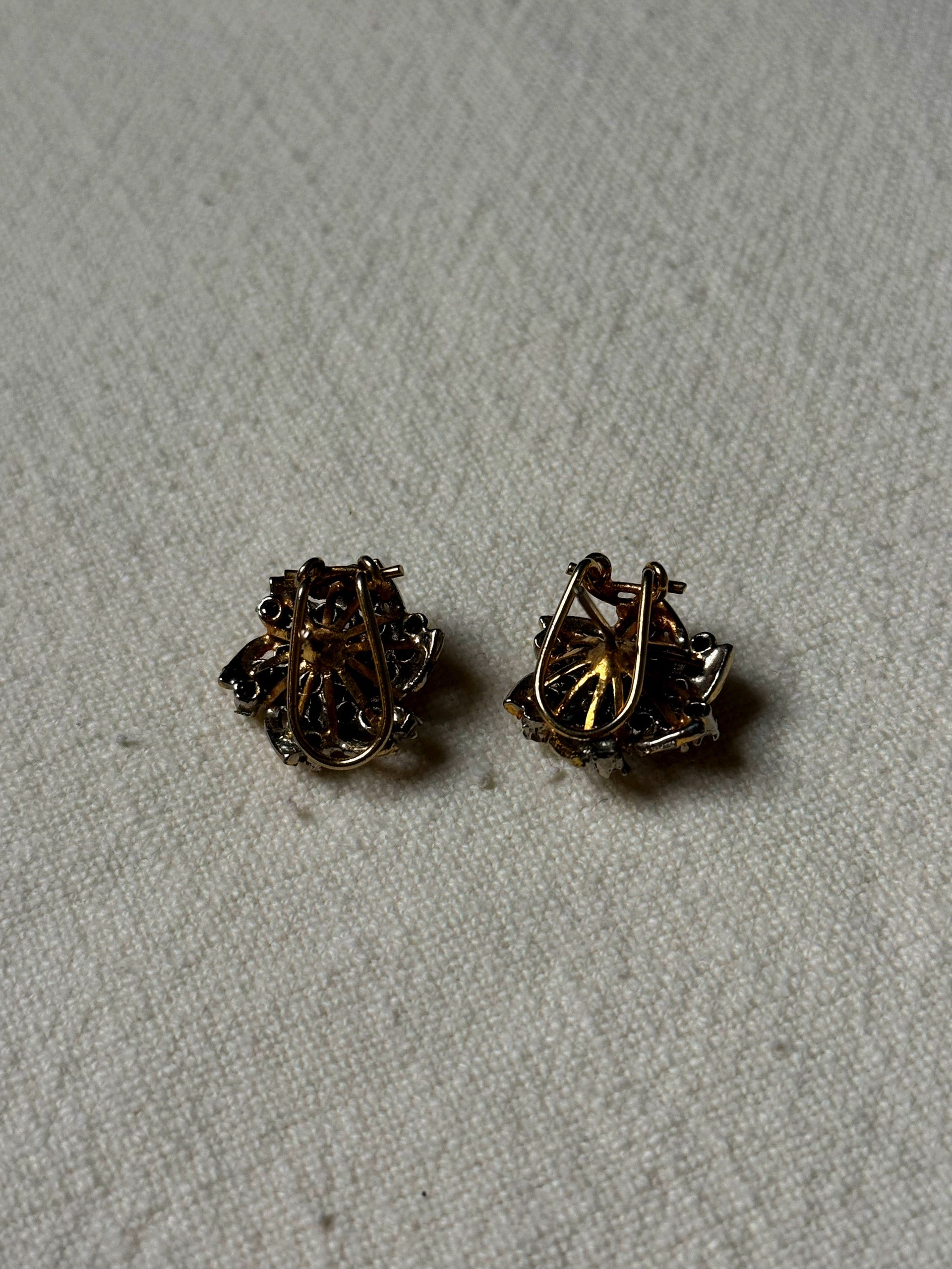 Boucles d'oreille soleil brillant vintage
