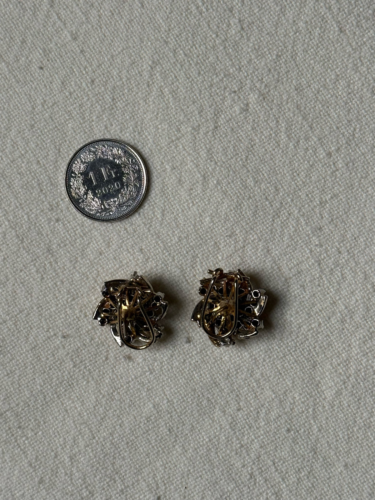 Boucles d'oreille soleil brillant vintage