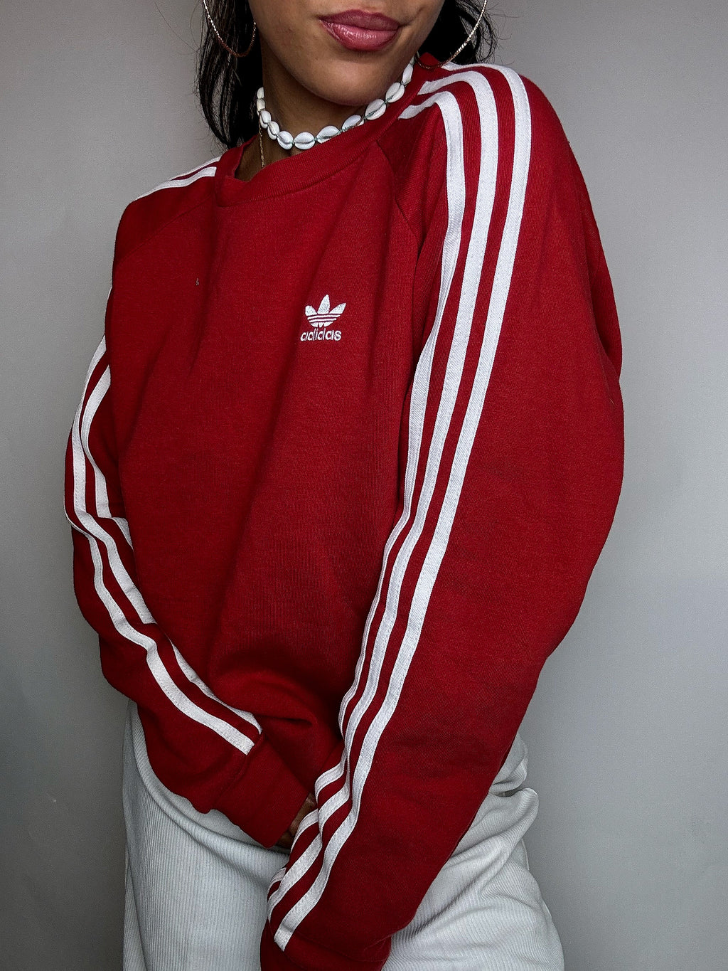 Red ADIDAS S vintage crewneck sweatshirt
