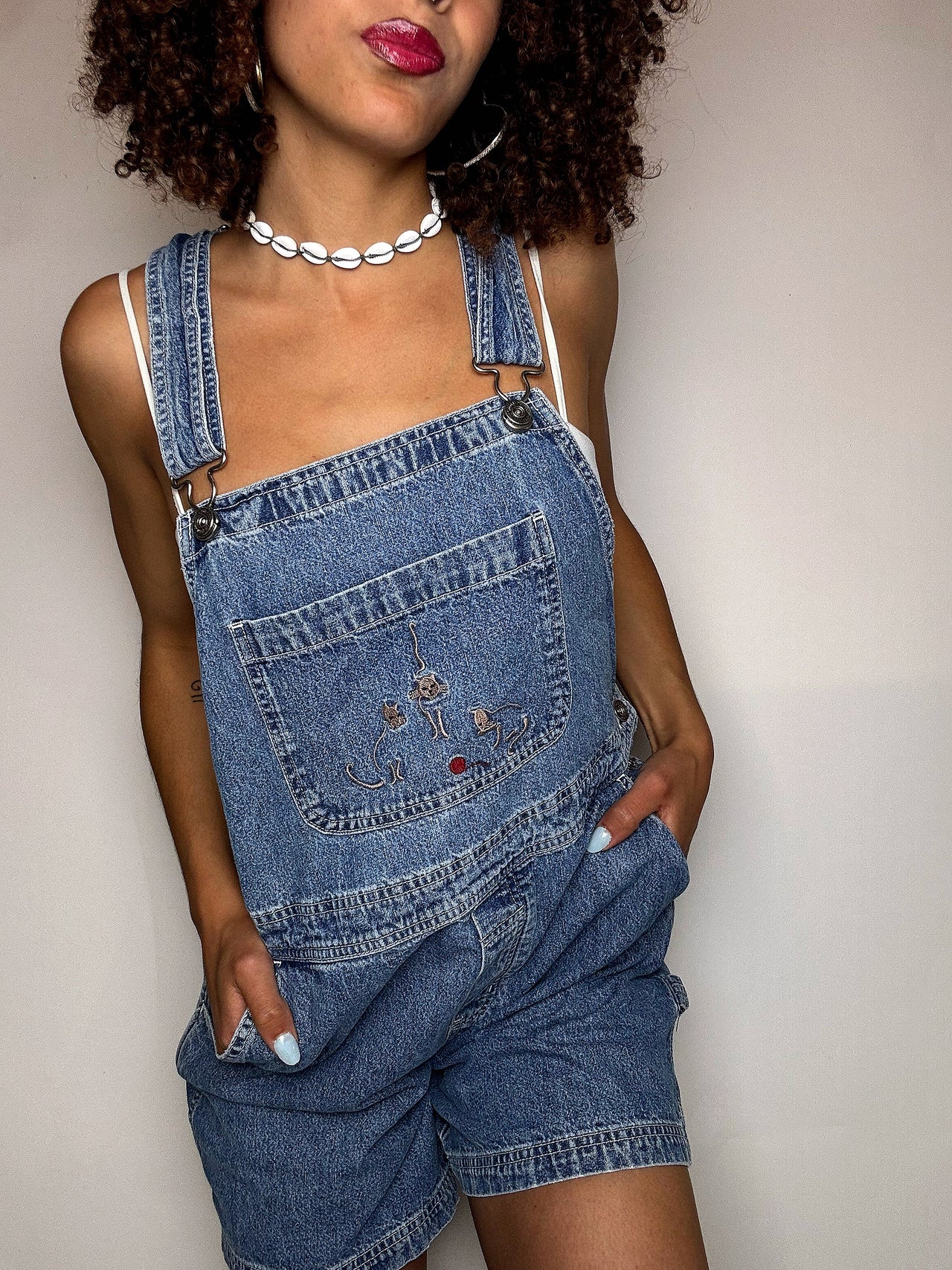 Salopette short en denim  M vintage