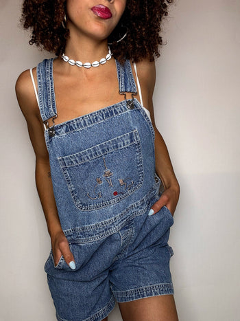 Salopette short en denim  M vintage