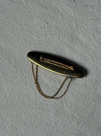 Vintage Brosche mit Steinen und Ketten