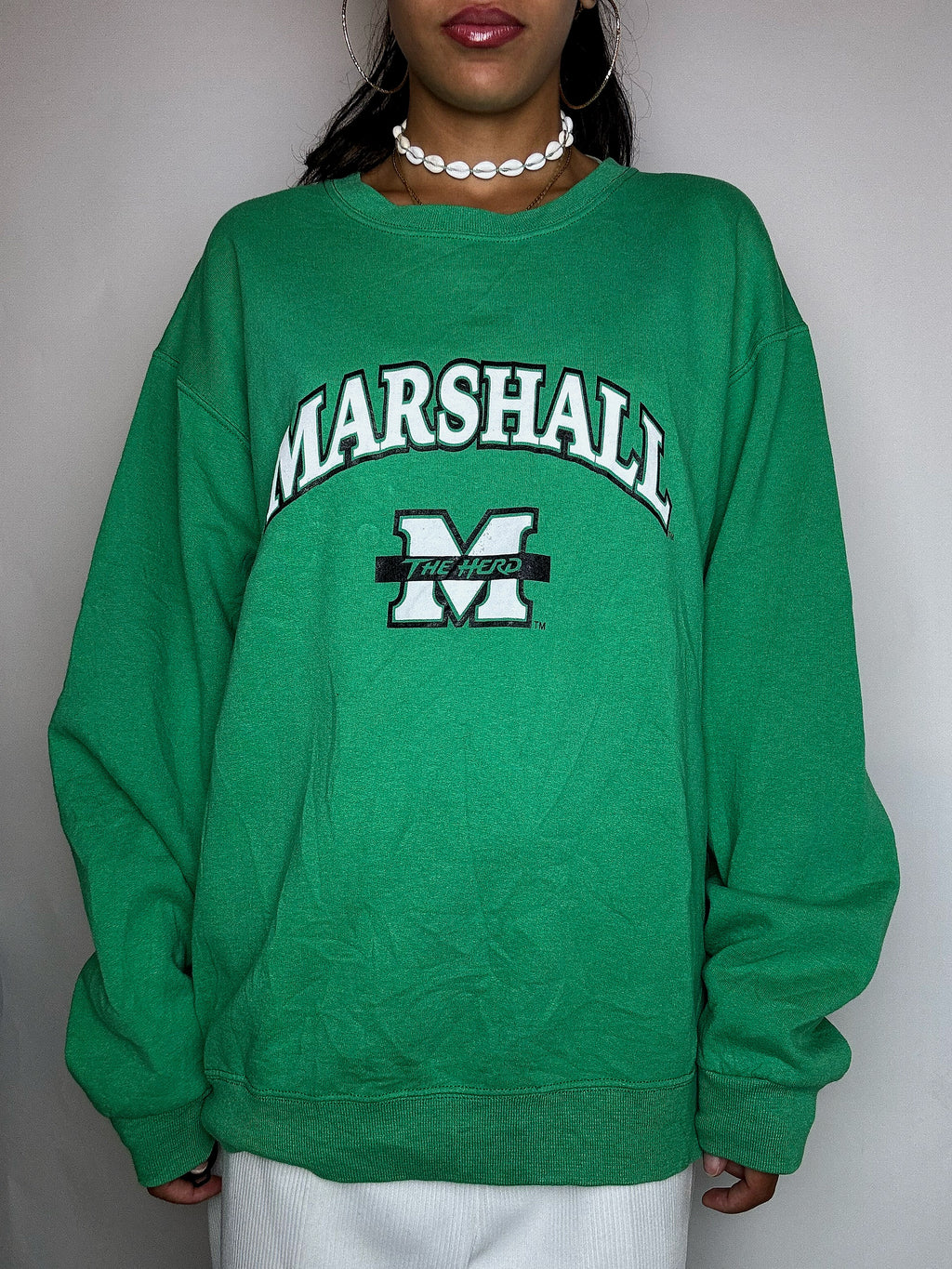 Vintage green MARSHALL crew neck sweatshirt