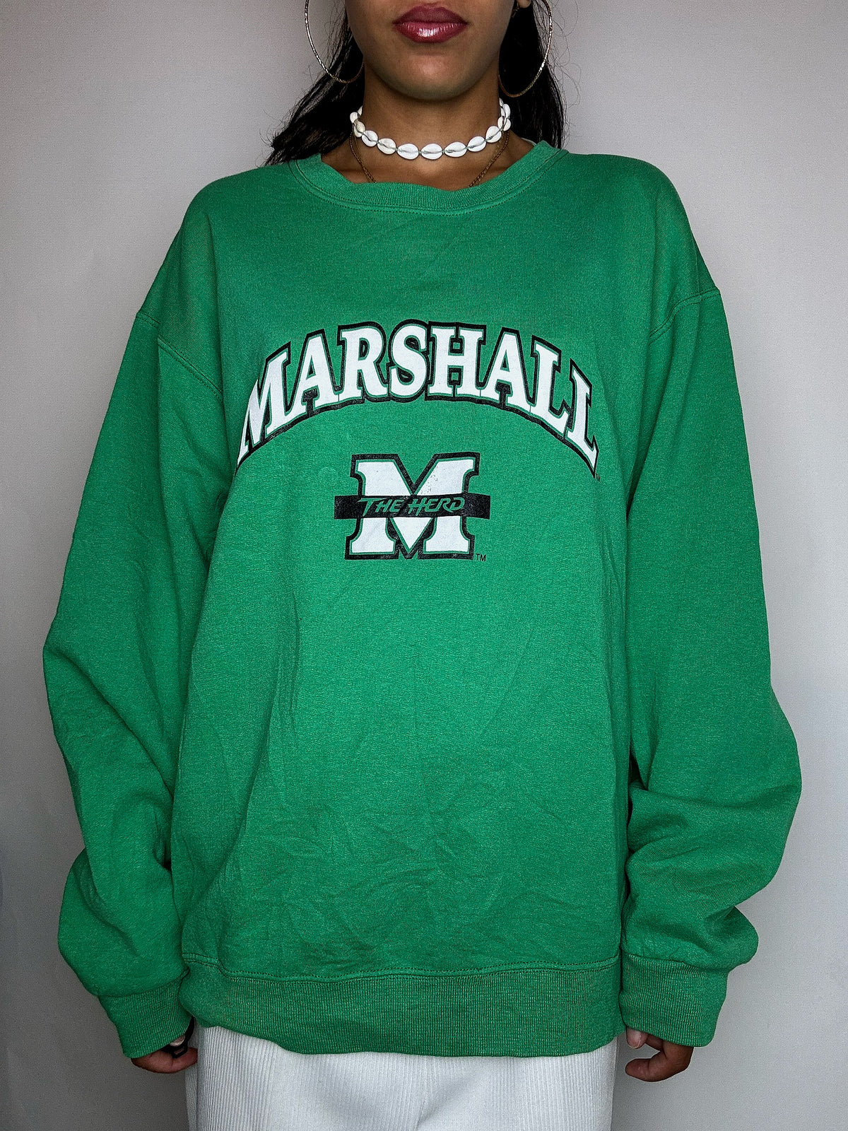 Vintage green MARSHALL crew neck sweatshirt