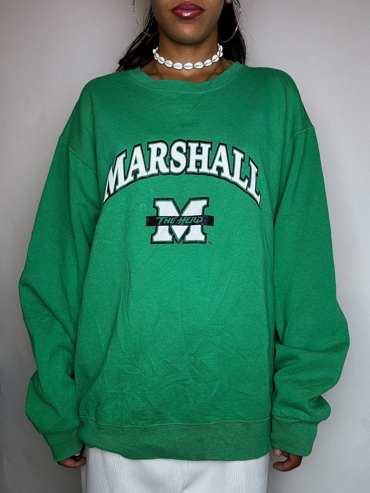 Sweat col vert MARSHALL L vintage