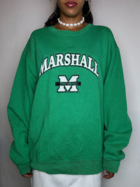 Vintage green MARSHALL crew neck sweatshirt