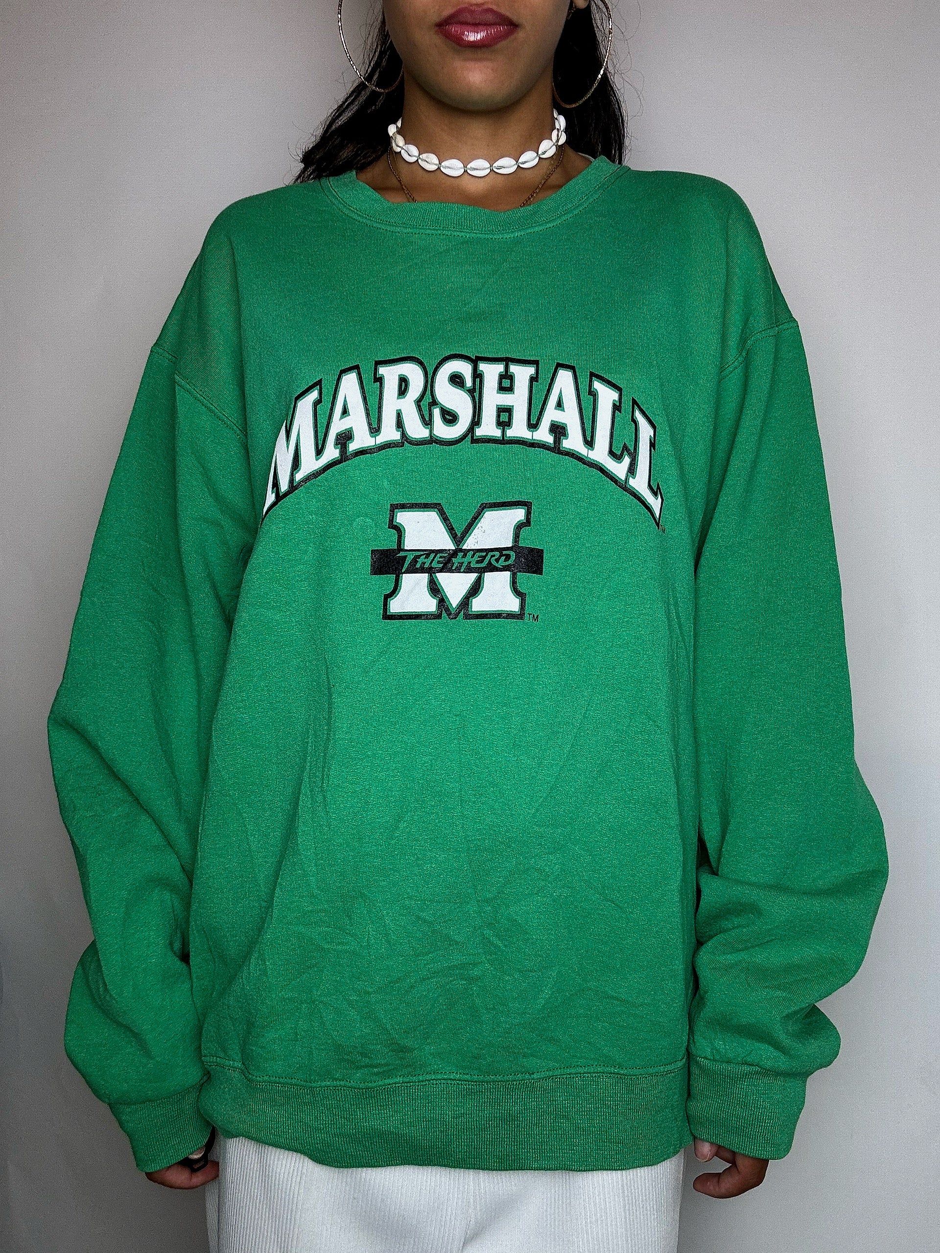 Vintage green MARSHALL crew neck sweatshirt