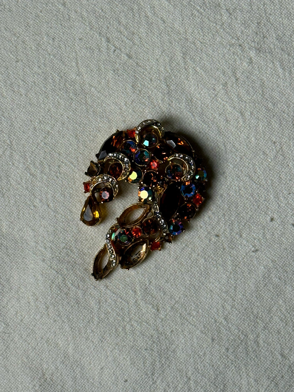 Vintage gemstone brooch