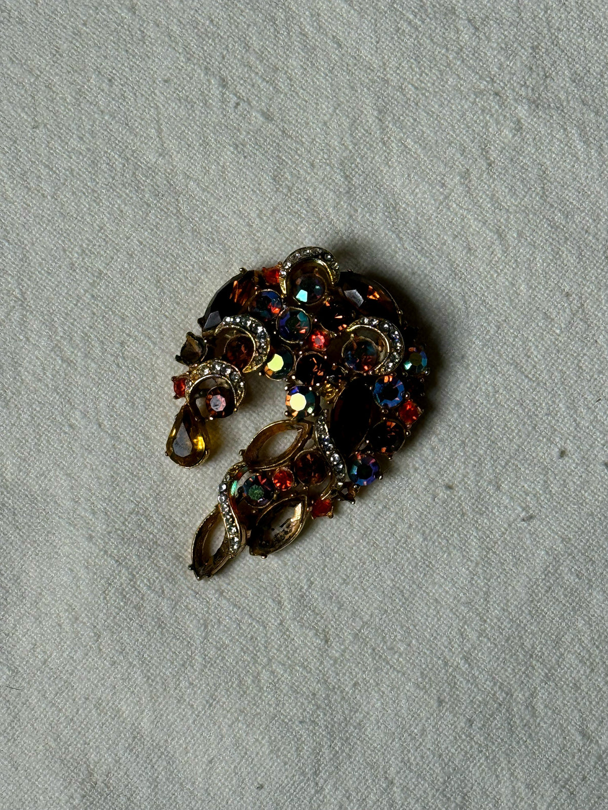 Vintage gemstone brooch