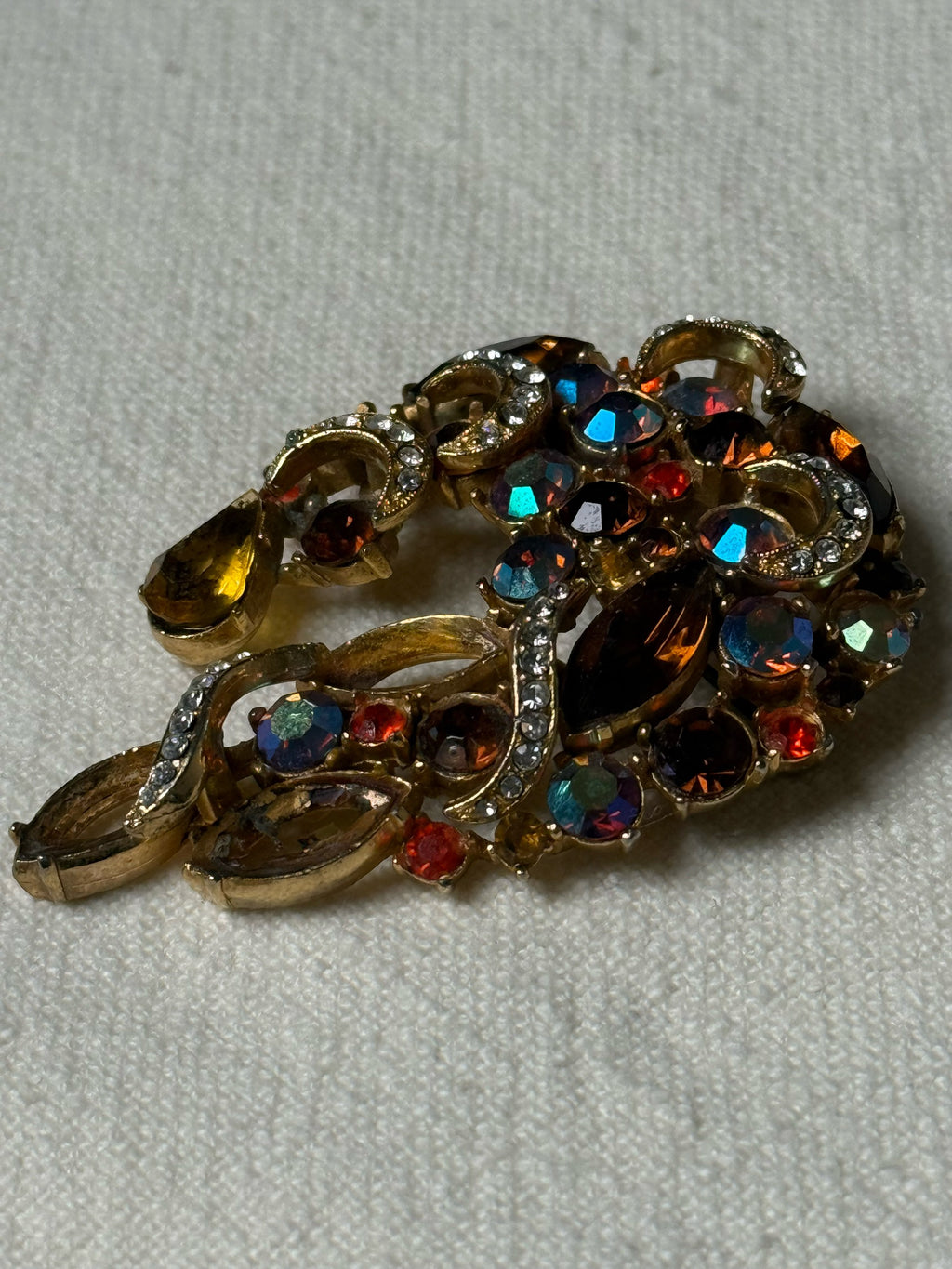 Vintage gemstone brooch