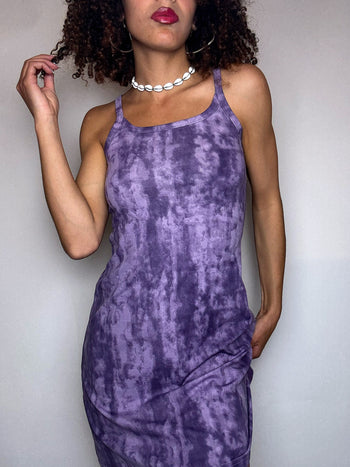 Robe à bretelles violette S vintage
