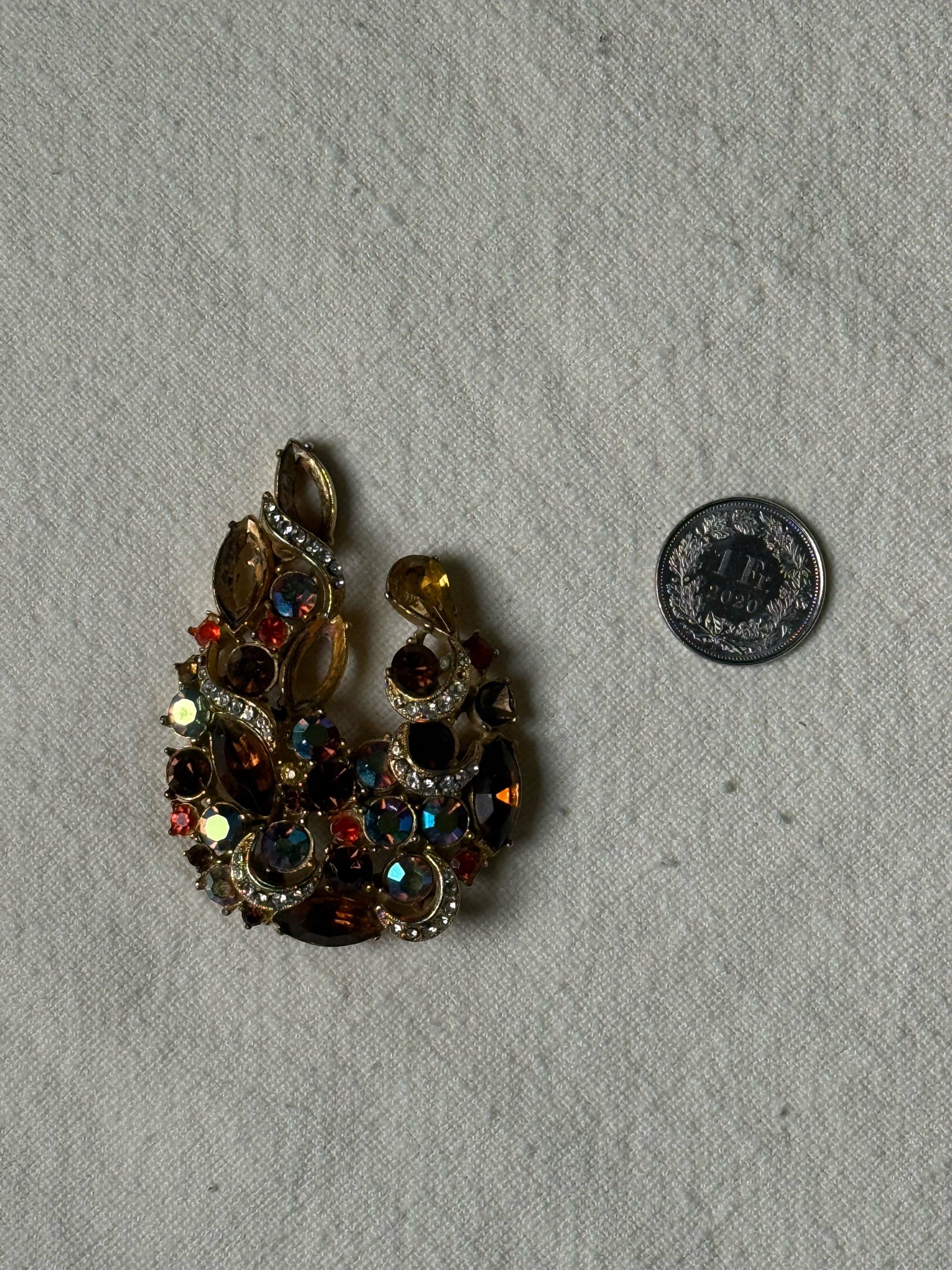 Vintage gemstone brooch