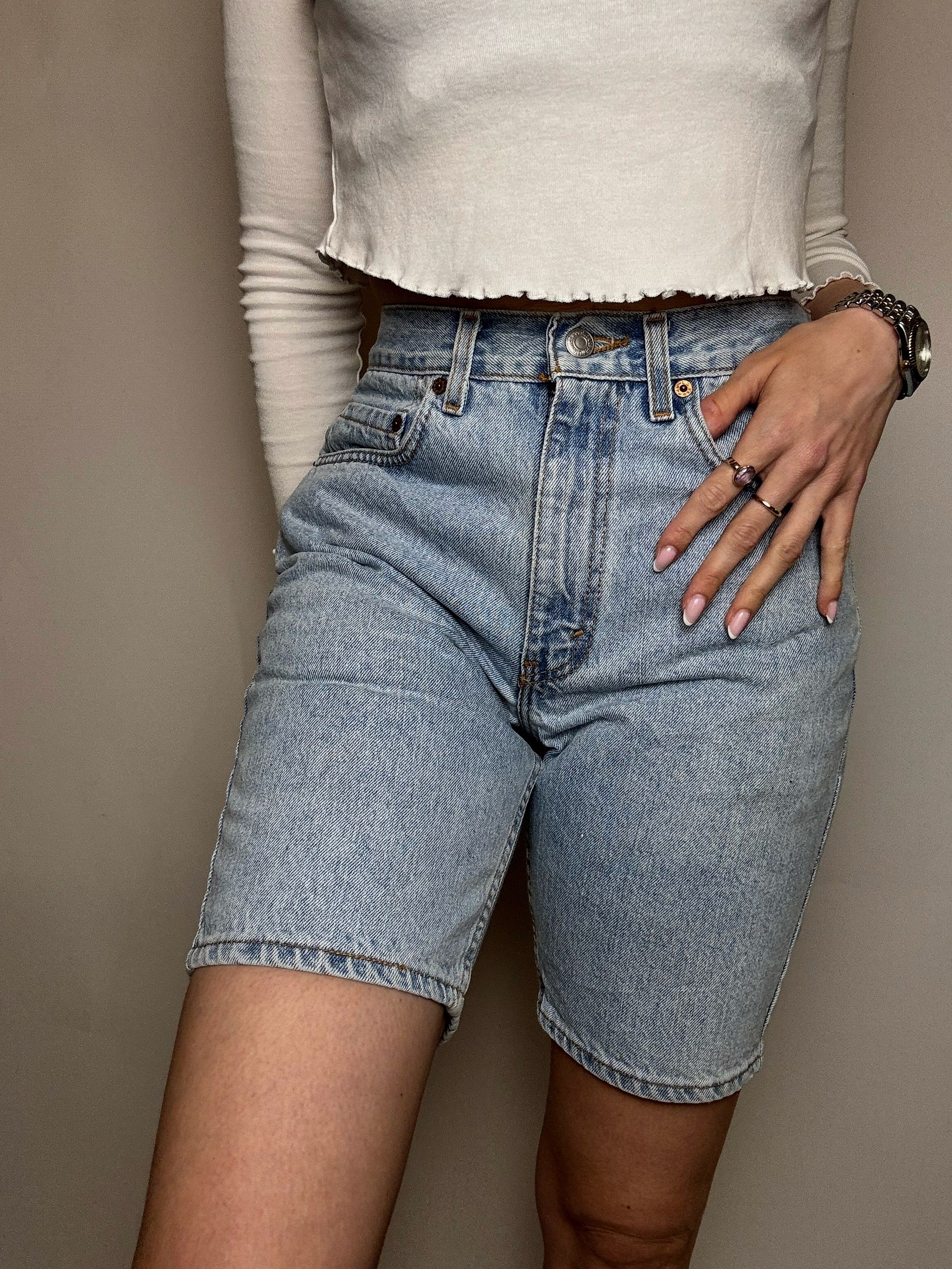 Short long en jean LEVI'S M/L vintage