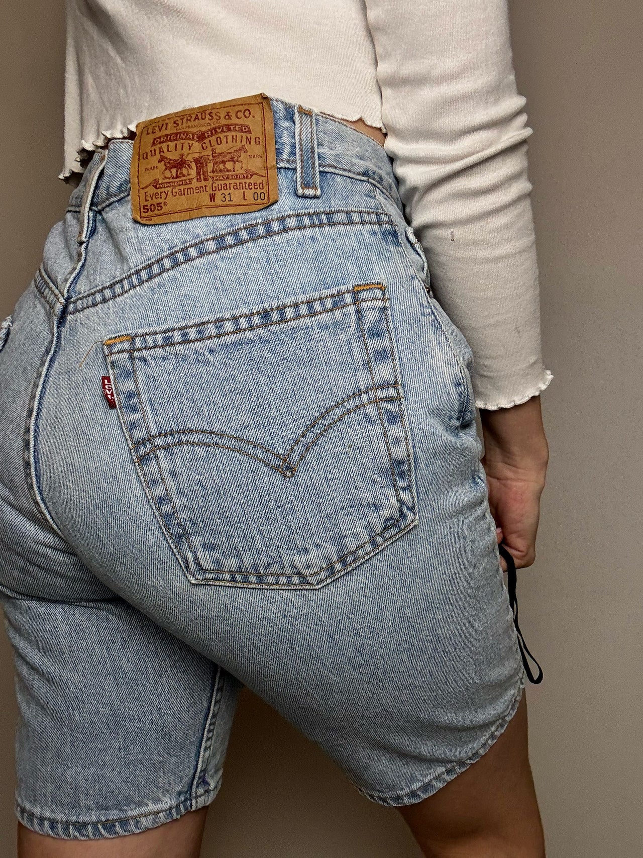 Short long en jean LEVI'S M/L vintage