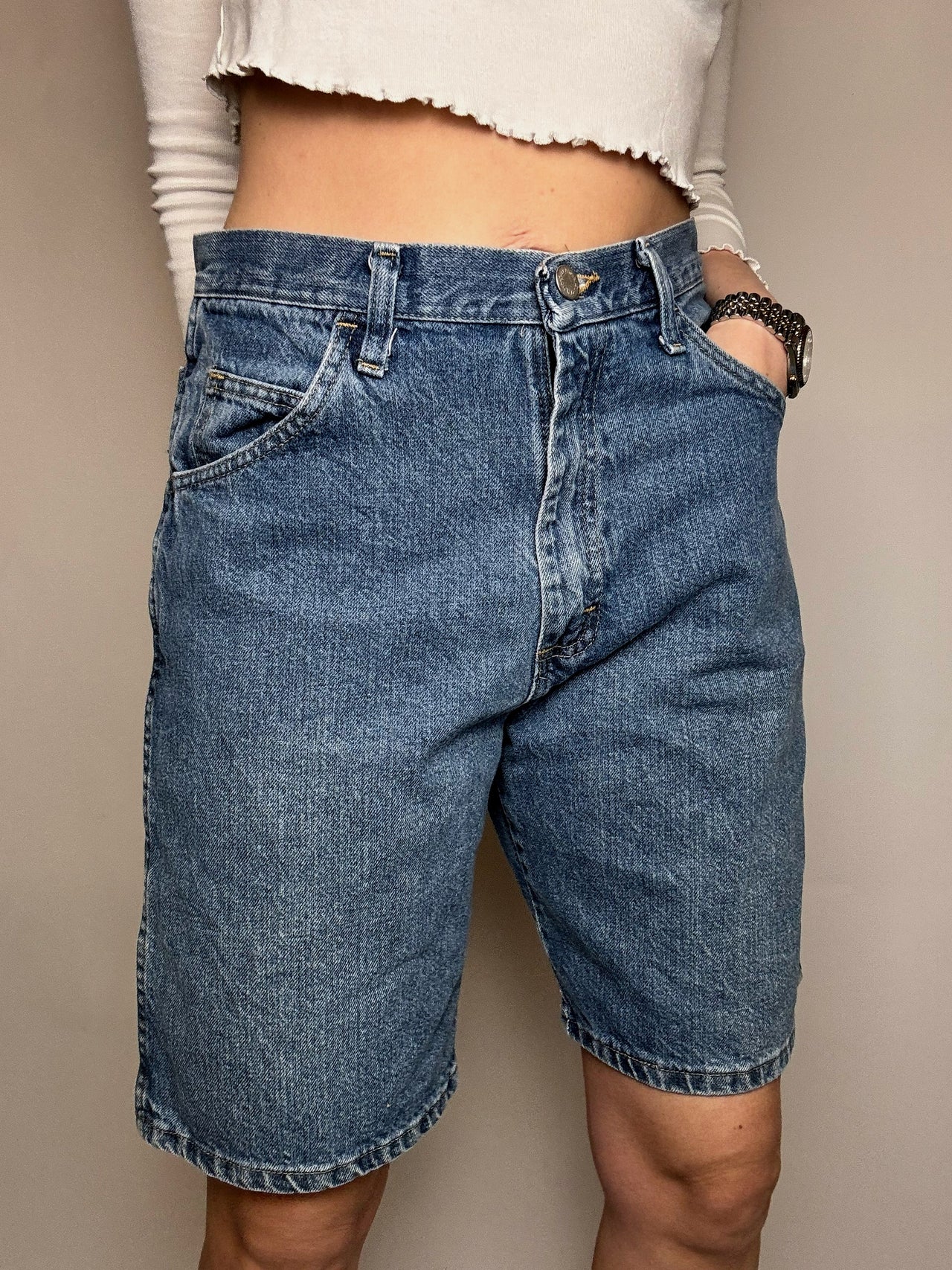 Short long en jean WRANGLER L vintage