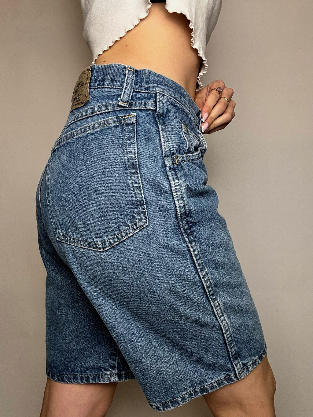Vintage WRANGLER long denim shorts