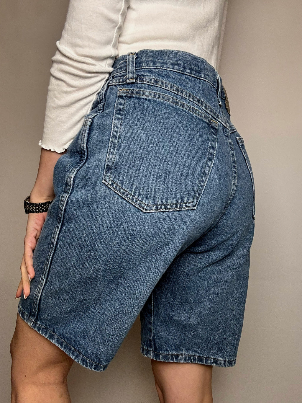 Vintage WRANGLER long denim shorts