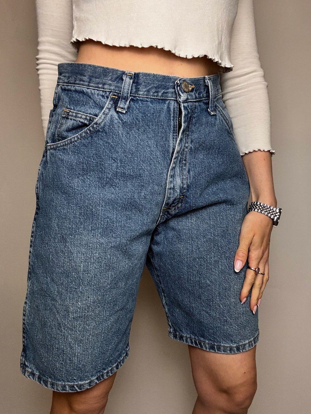 Vintage WRANGLER long denim shorts