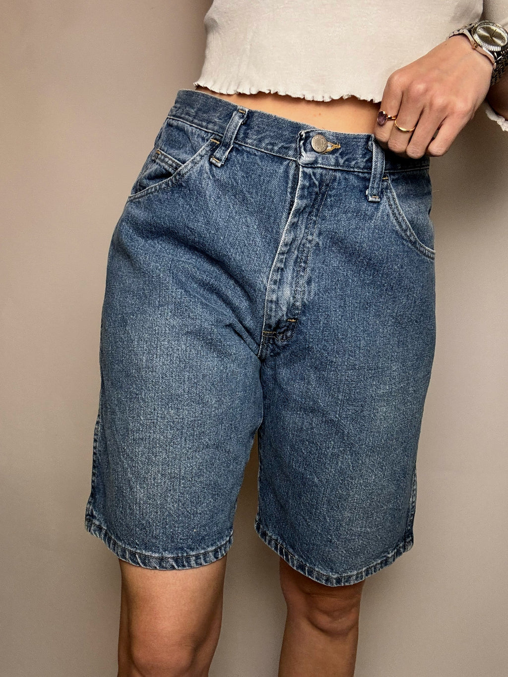 Vintage WRANGLER long denim shorts