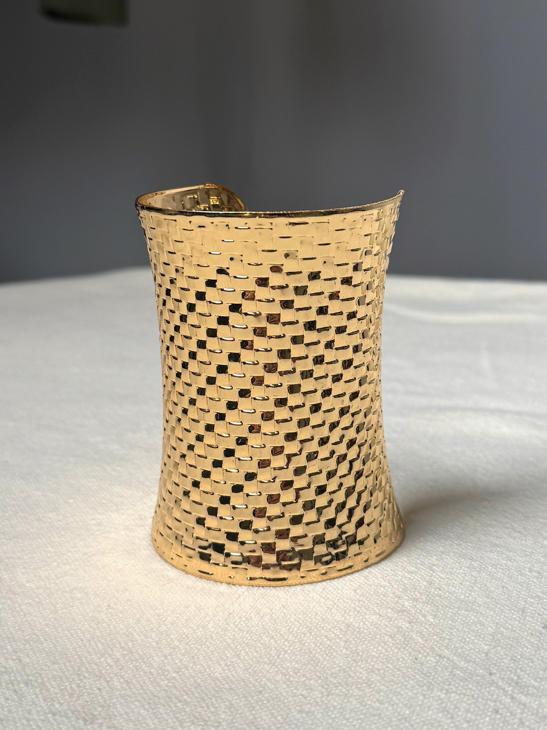 Manchette dorée ajustable vintage