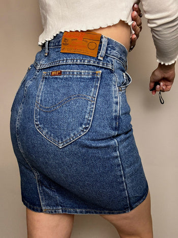 Jupe en jean foncé RIFLE S/M vintage