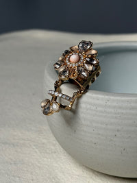 Bague double phalange dorée vintage