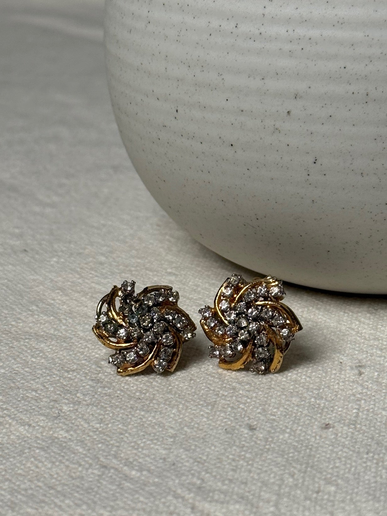 Boucles d'oreille soleil brillant vintage
