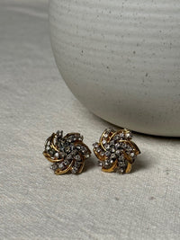 Boucles d'oreille soleil brillant vintage