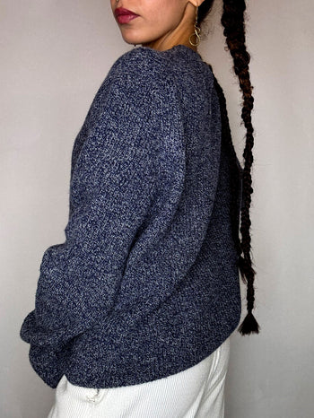 Pull gris bleu LACOSTE L vintage