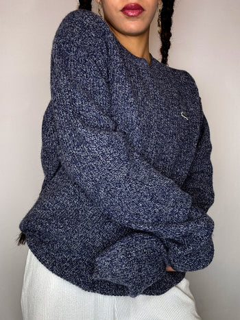 Pull gris bleu LACOSTE L vintage