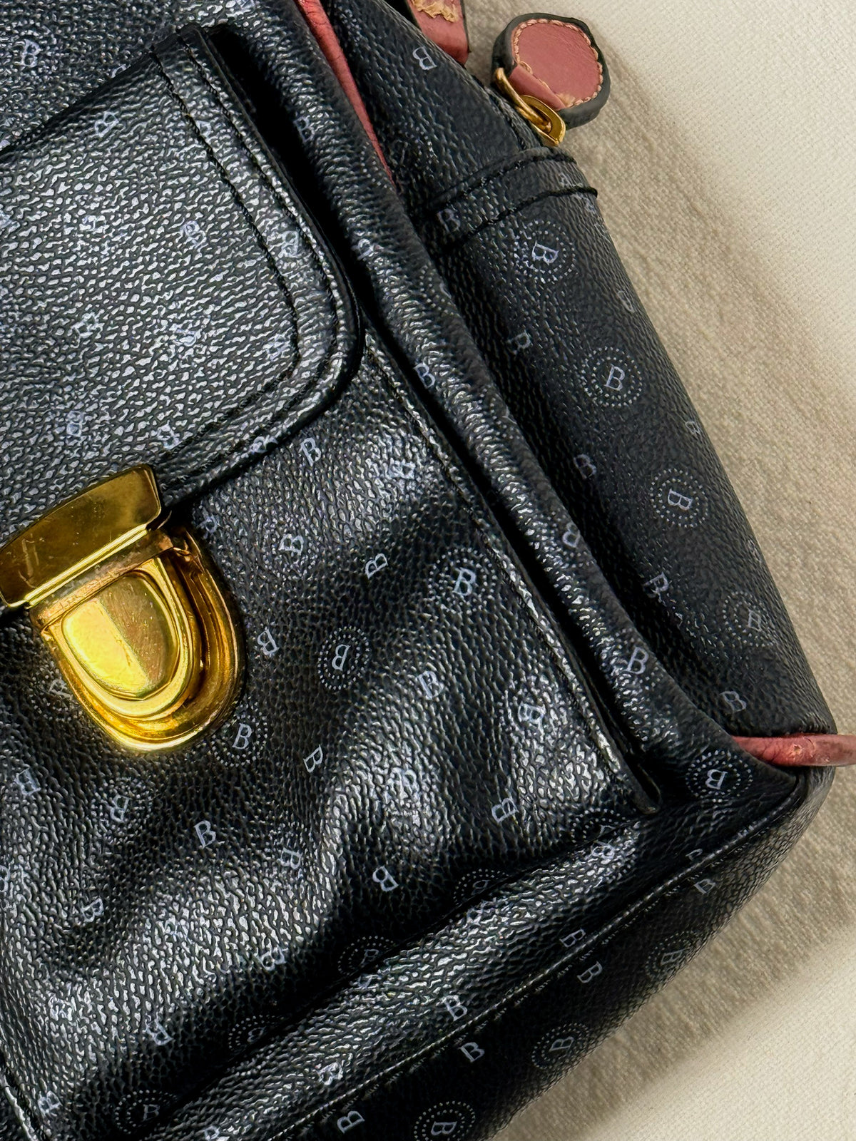 Sac petit bowling en cuir vintage