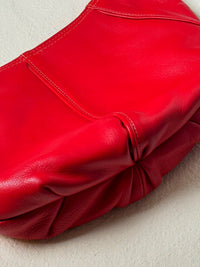 Vintage rote Leder-Umhängetasche