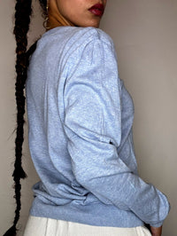 Pull a col rond bleu ciel LACOSTE M vintage