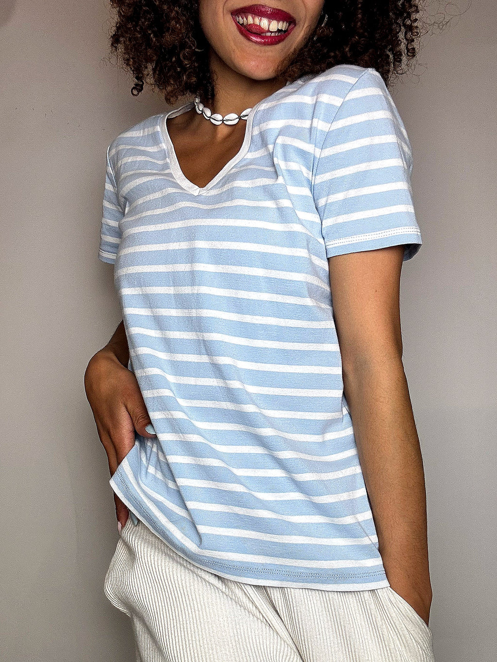 Tee shirt rayé TOMMY HILFIGER M vintage