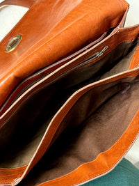 Vintage Umhängetasche aus braunem Leder