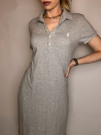 Vintage XL Graues Ralph Lauren Polokleid