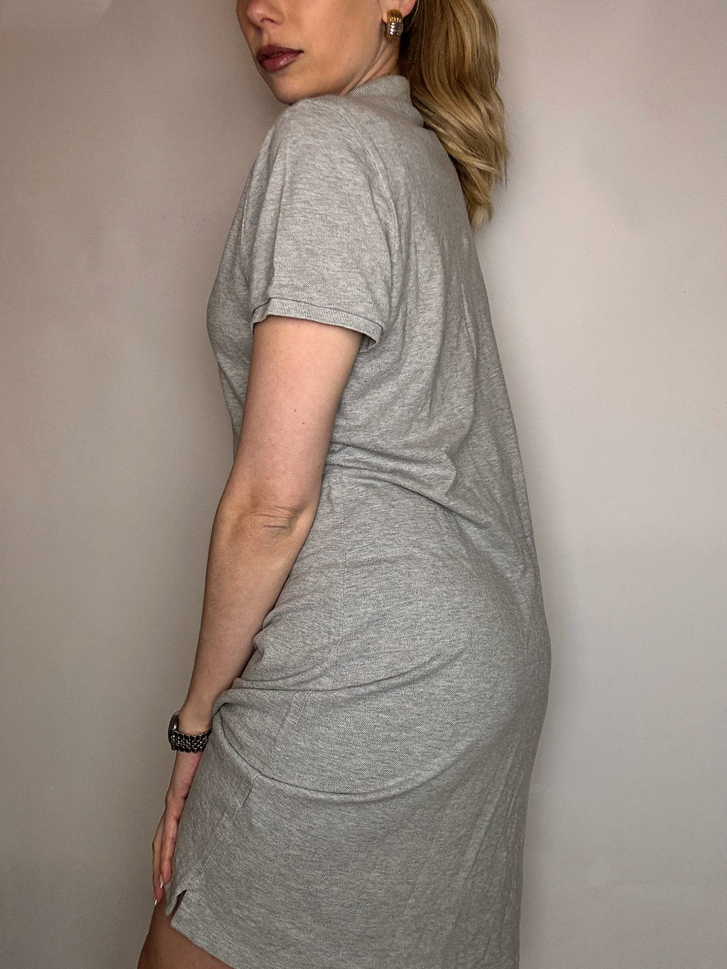 Vintage XL Graues Ralph Lauren Polokleid