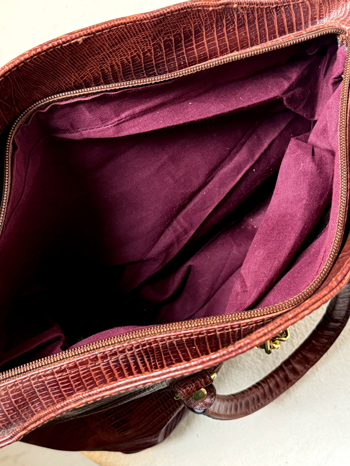 Sac moyen cuir embossé tricolore