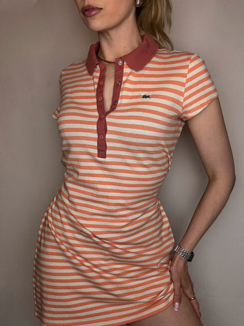 Robe polo rayée LACOSTE L vintage