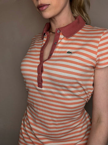 Robe polo rayée LACOSTE L vintage