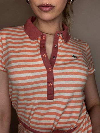 Robe polo rayée LACOSTE L vintage