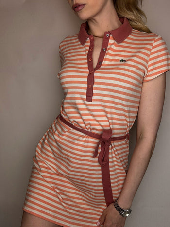 Robe polo rayée LACOSTE L vintage