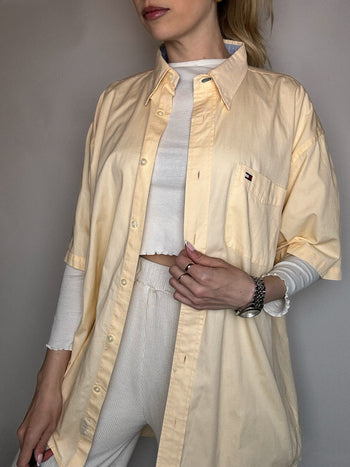 Vintage Navy and White Striped Shirt L/XL 