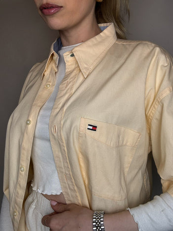 Vintage Navy and White Striped Shirt L/XL 