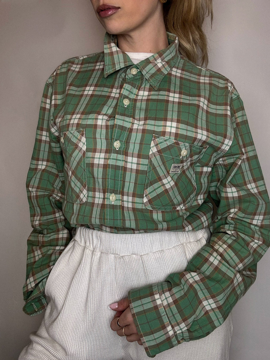 LACOSTE XL vintage pastel striped shirt 