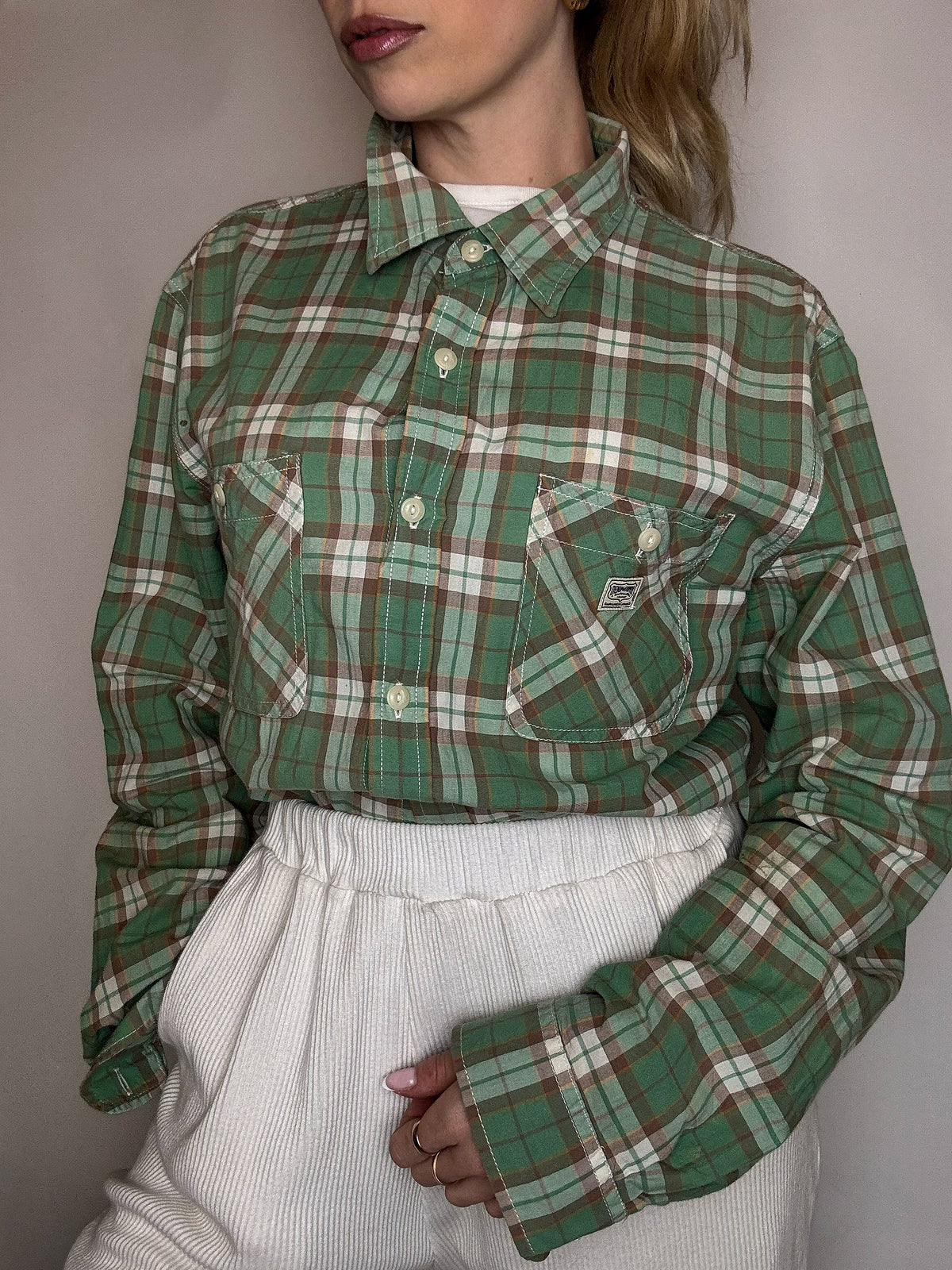 LACOSTE XL vintage pastel striped shirt 